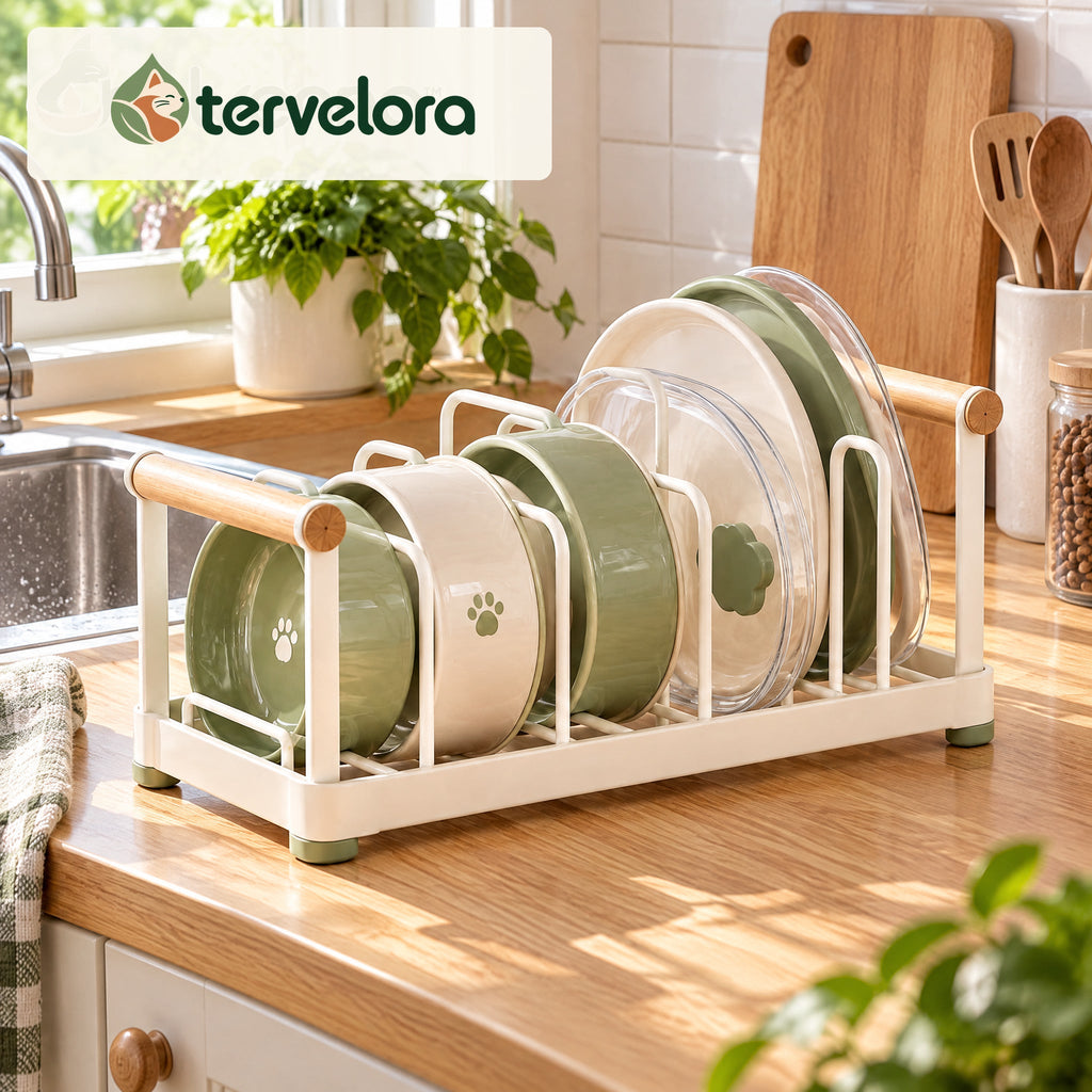 tervelora™ Cat Bowl Storage & Drying Rack – image 4