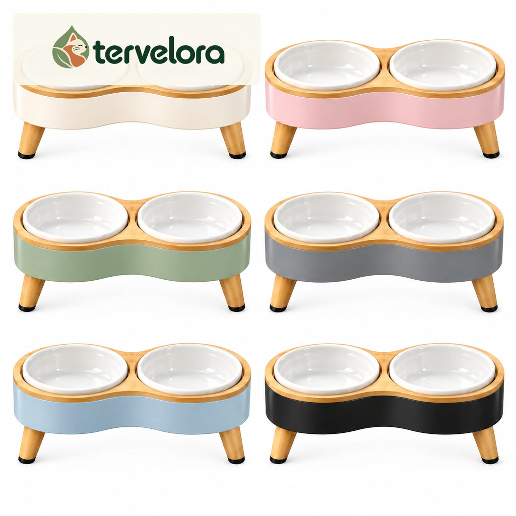 tervelora™ Double Cat Water Bowl Stand – image 2