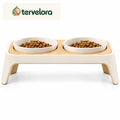 tervelora™ Double Elevated Cat Feeding Stand – image 1