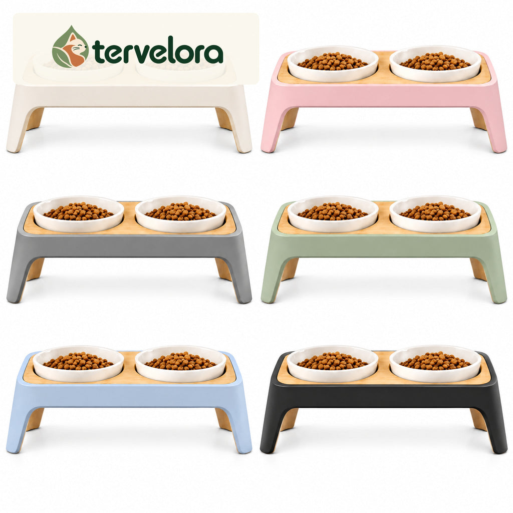 tervelora™ Double Elevated Cat Feeding Stand – image 3