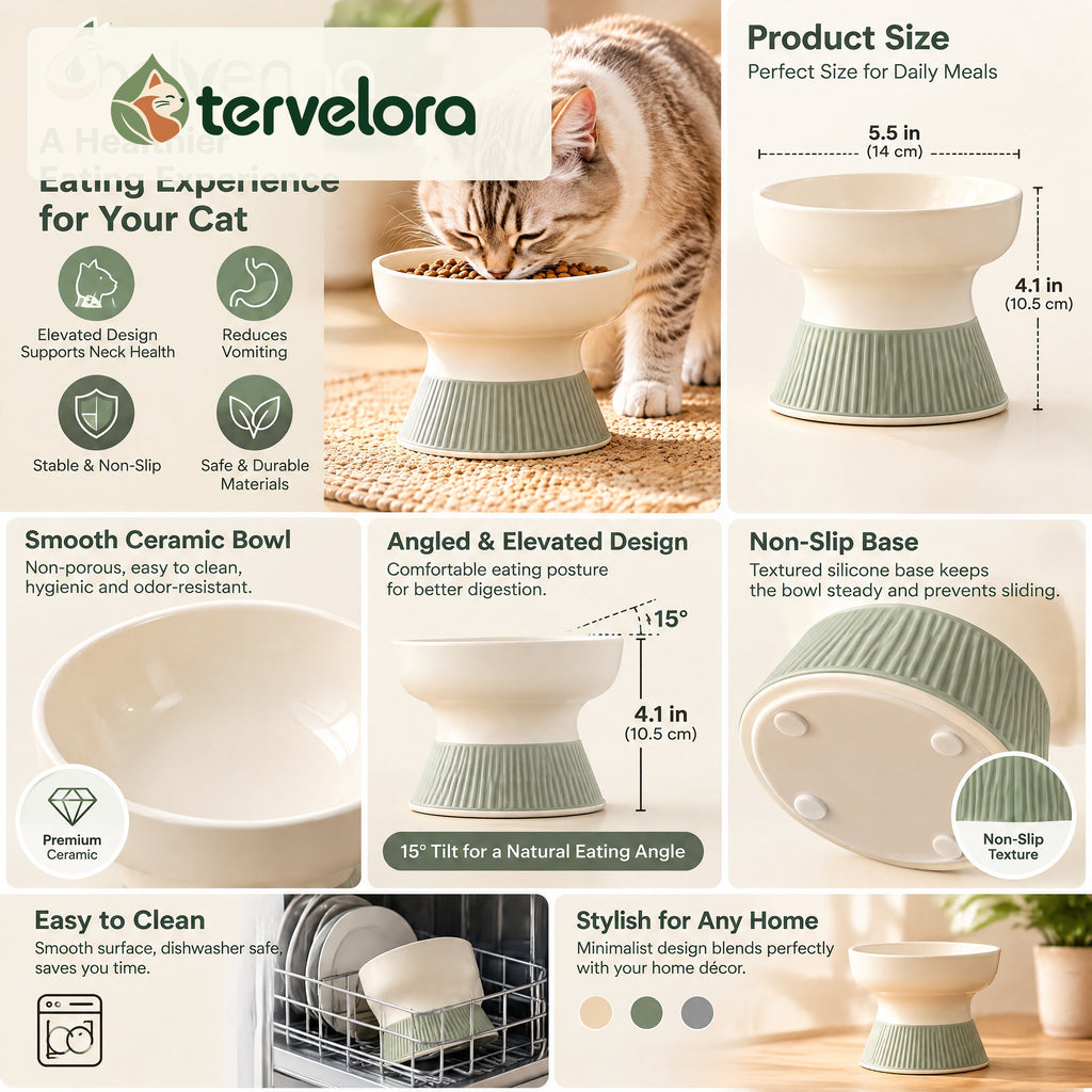 tervelora™ Elevated Cat Food Bowl – image 3