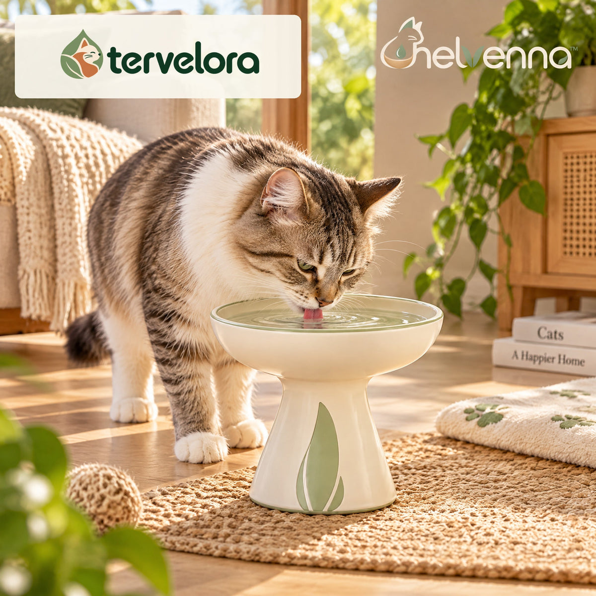 tervelora™ Elevated Cat Water Bowl – image 2